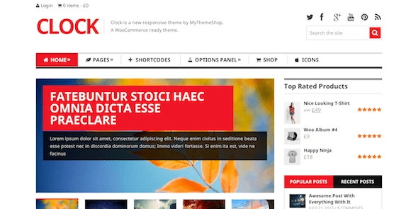Clock – WordPress Theme