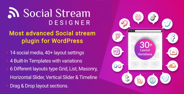 WP Social Stream Designer PRO