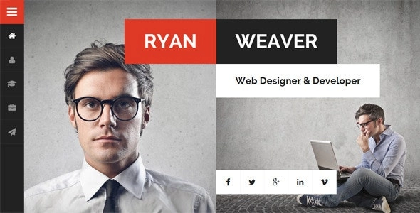 Divergent – Personal Vcard Resume Theme