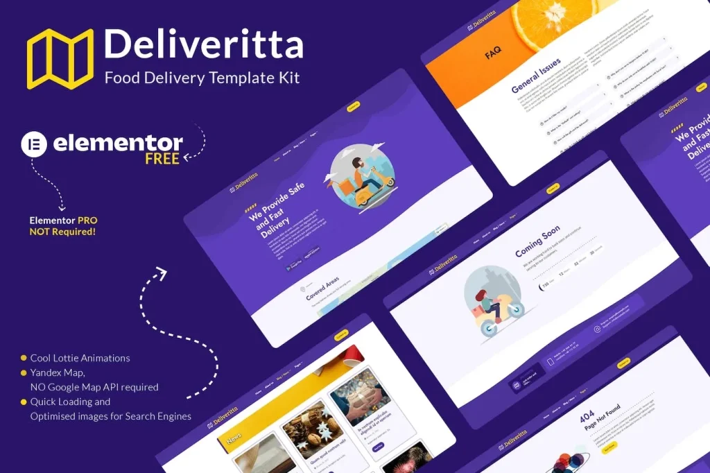 Deliveritta – Food Delivery Elementor Template