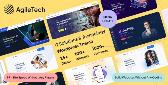 Agiletech – IT Solutions & Technology Multi-Purpose Elementor WordPress Theme