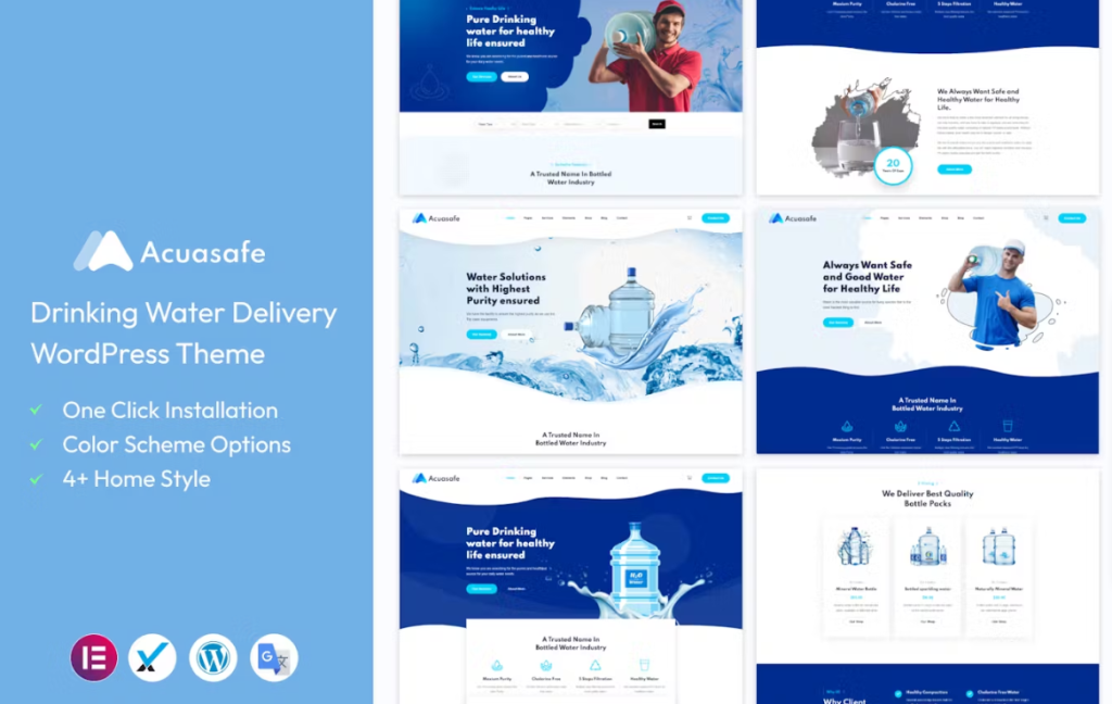 Acuasafe – Drinking Water Delivery WordPress Theme