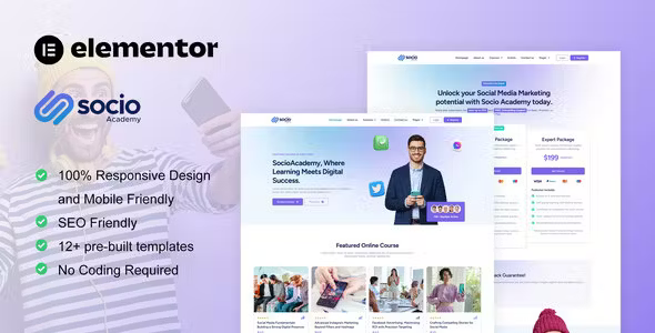 SocioAcademy Elementor Template Kit