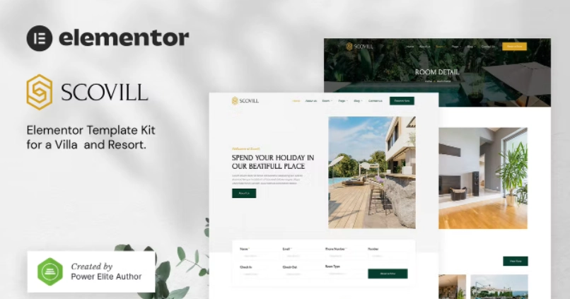 Scovill – Luxury Villa & Resort Elementor Template