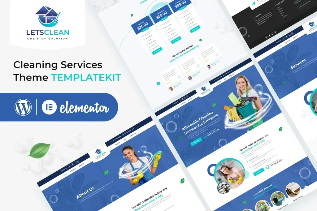 LetsClean – Cleaning Services Elementor Template