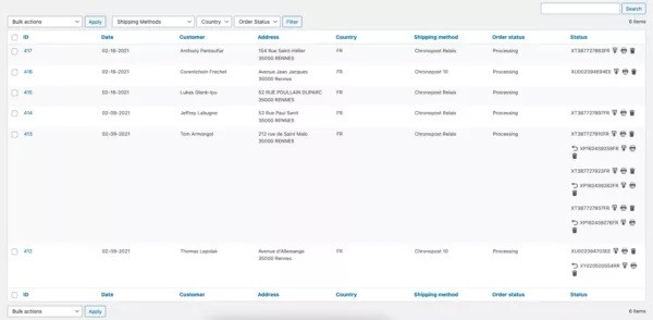 Chronopost & Mondial relay pour WooCommerce – WCMultiShipping