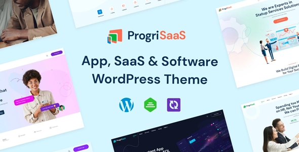 ProgriSaaS – Creative Landing Page WordPress Theme