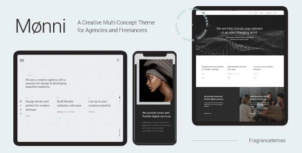Monni – A Creative Multi-Concept Theme for Agencies and Freelancers