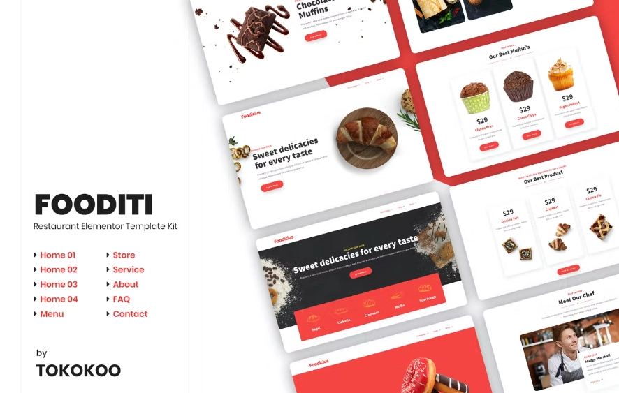Fooditi | Restaurant & Cafe Elementor Template
