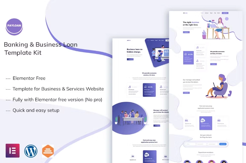 Payloan – Banking & Business Loan Elementor Template