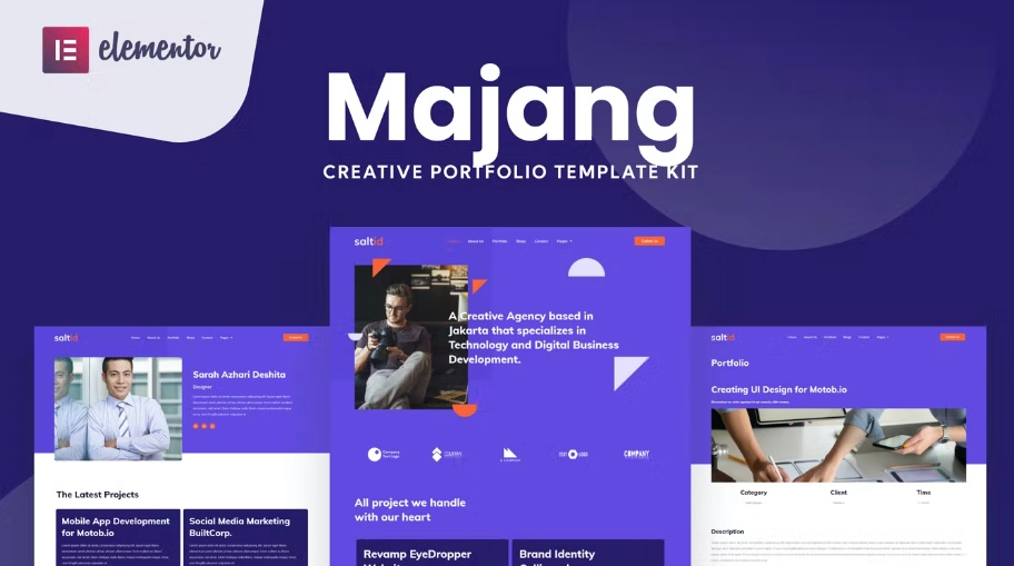 Majang – Personal Portfolio Elementor Template
