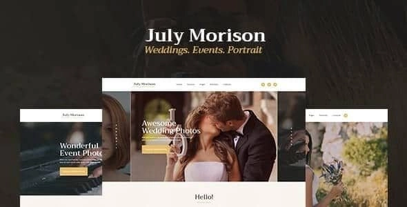 July Morison | An Alluring Event Photographer’s Portfolio & Blog WordPress Theme