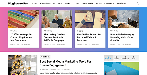 BlogSquare Pro Theme