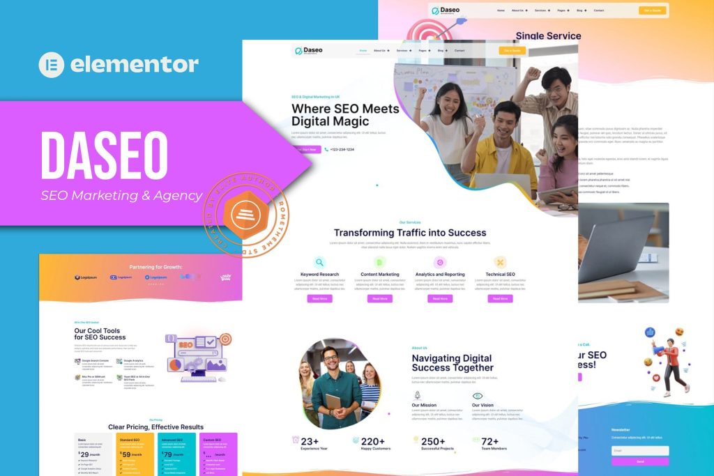 Daseo – SEO Marketing & Agency Elementor Pro Temoplate