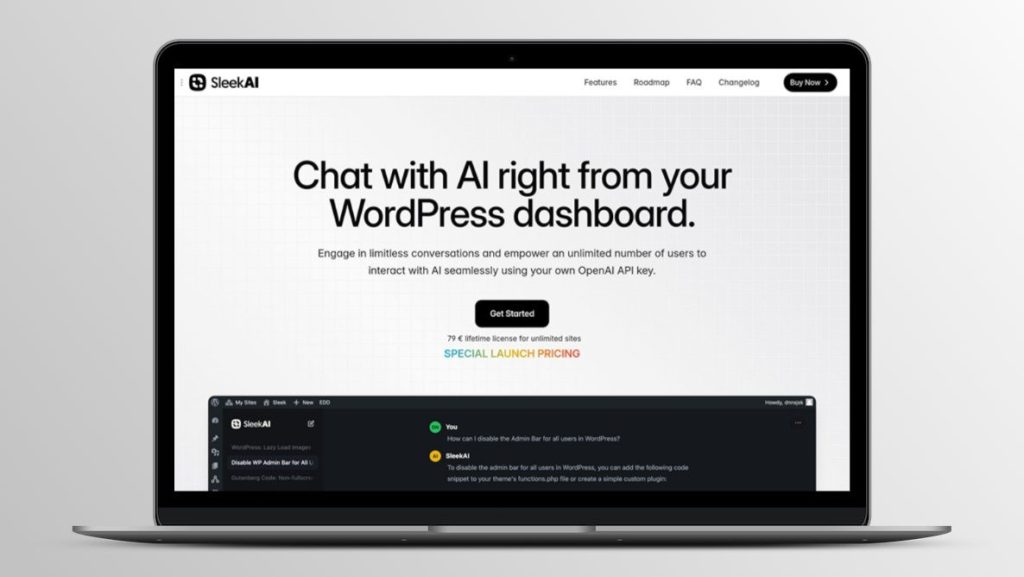Sleek AI – Chat with AI Right from Your WordPress Dashboard