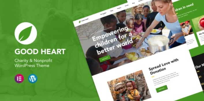 GoodHeart – Charity & Nonprofit Elementor WordPress Theme