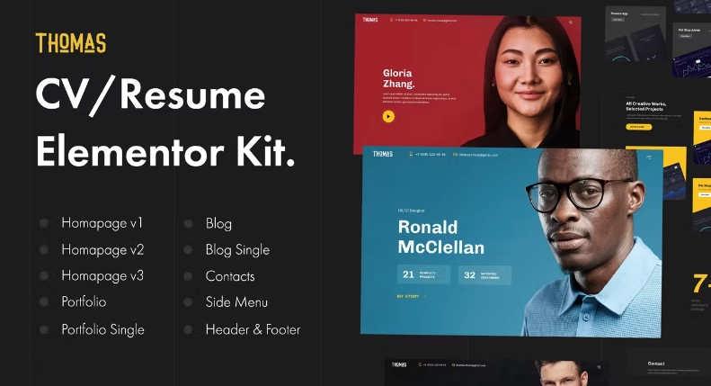 Thomas – CV/Portfolio Elementor Template