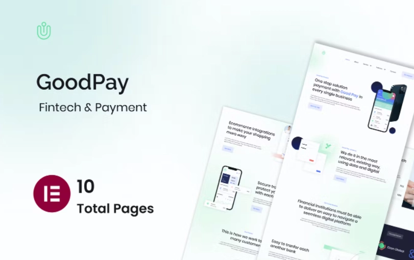 Goodpay – Fintech Elementor Template