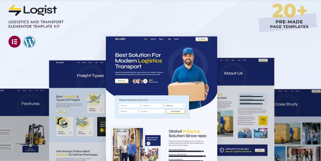 Logist – Logistics And Transport Elementor Pro Template