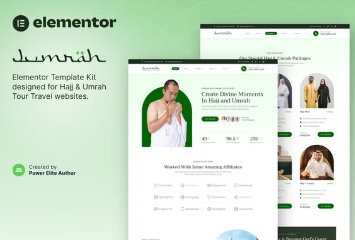 Jumrah – Hajj & Umrah Tour Travel Elementor Template