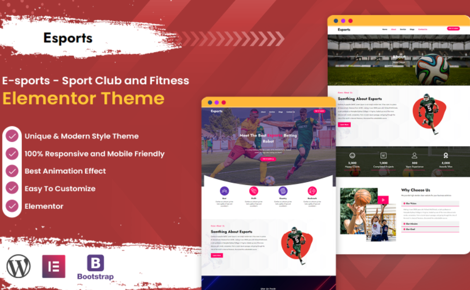 E-sports – Sport Club and fitness WordPress Theme