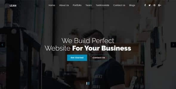 Lean – One Page Portfolio WordPress Theme