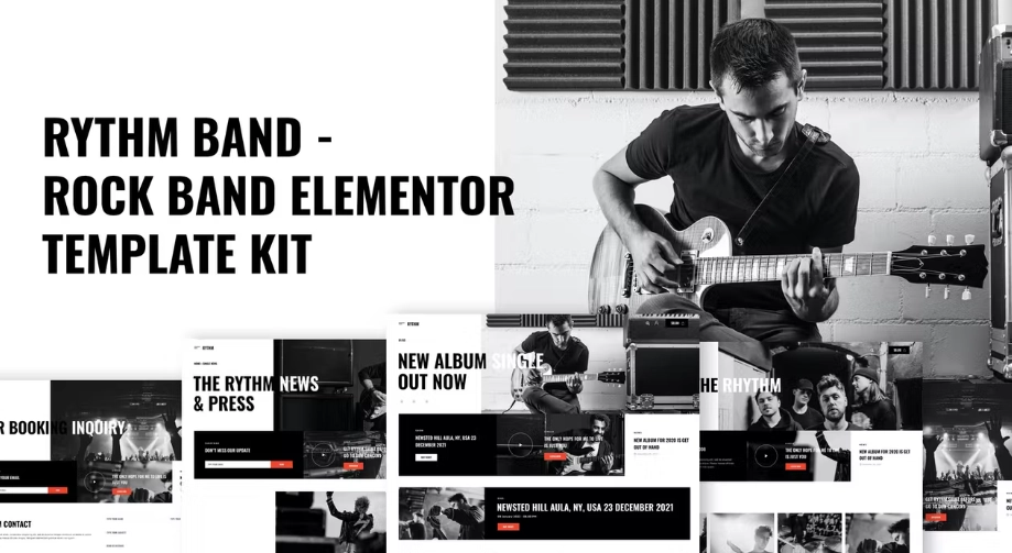 Rythm – Rock Band Elementor Template