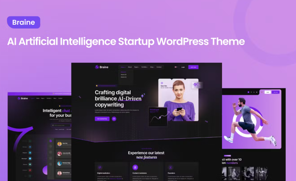 Braine – Digital AI Tech Software WordPress Theme