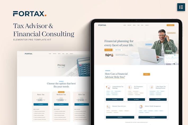 Fortax – Tax Advisor & Financial Consulting Elementor Template