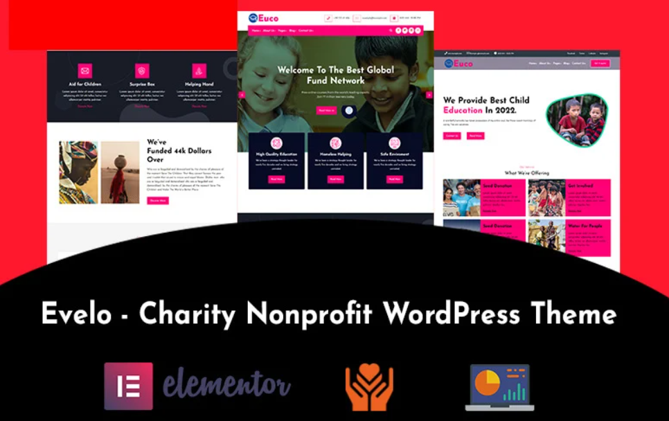 Evelo – Children Charity Nonprofit WordPress Theme