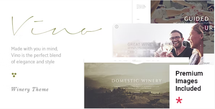 Vino – A Refined Winery, Wine Bar and Vineyard Theme