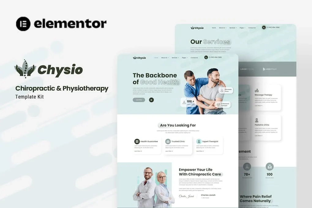 Chysio – Chiropractic & Physiotherapy Elementor Template