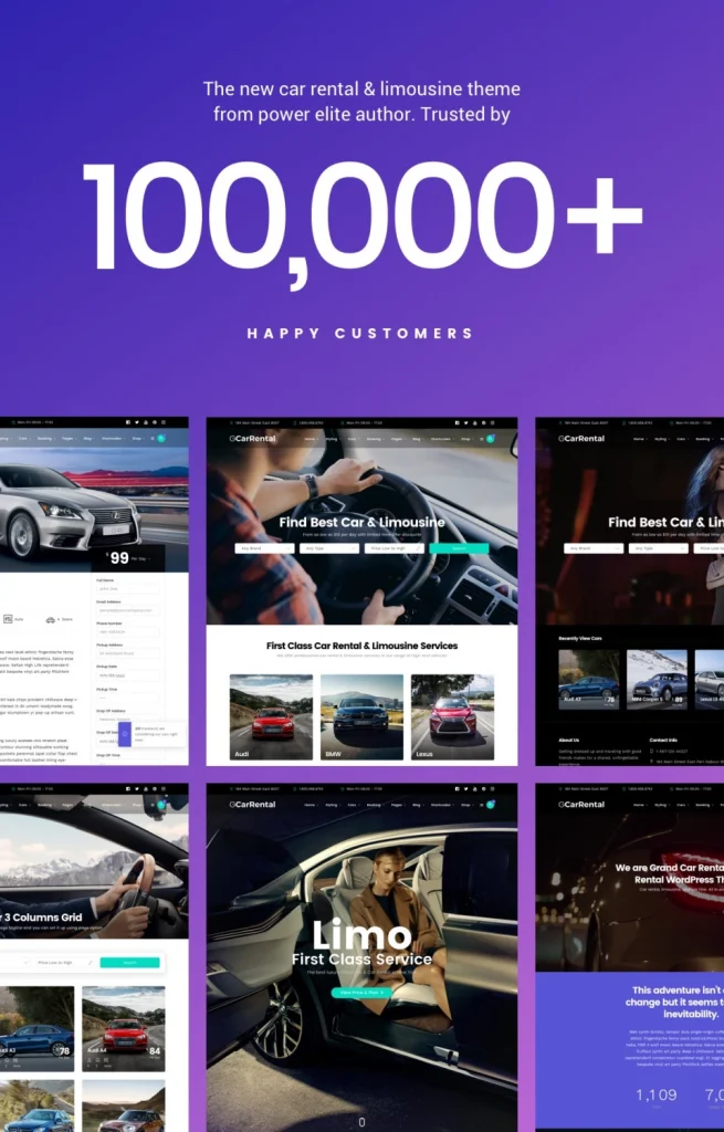 Grand Car Rental | Limousine Car Rental WordPress