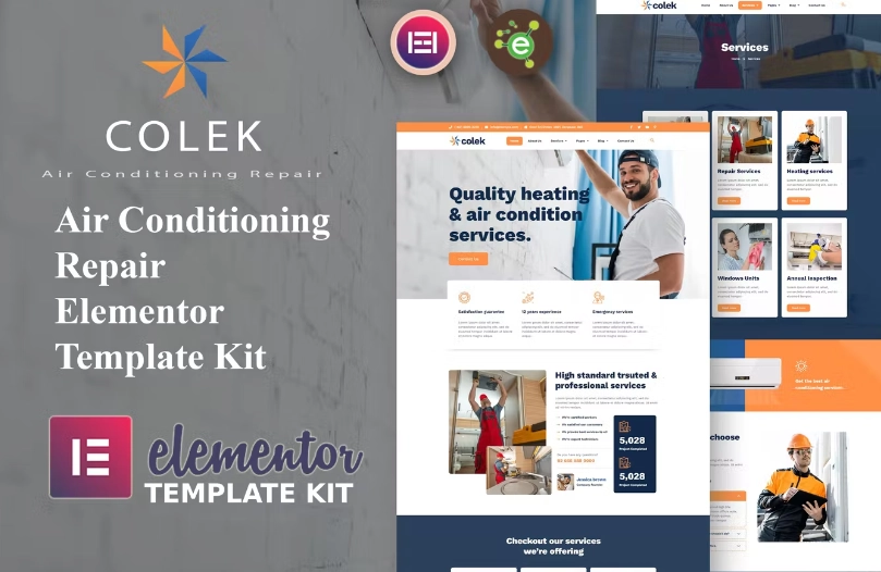 Colek – AC Repair Services Elementor Template