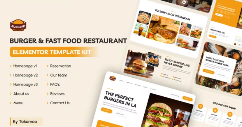 Burgero | Burger & Fast Food Restaurant Elementor Template