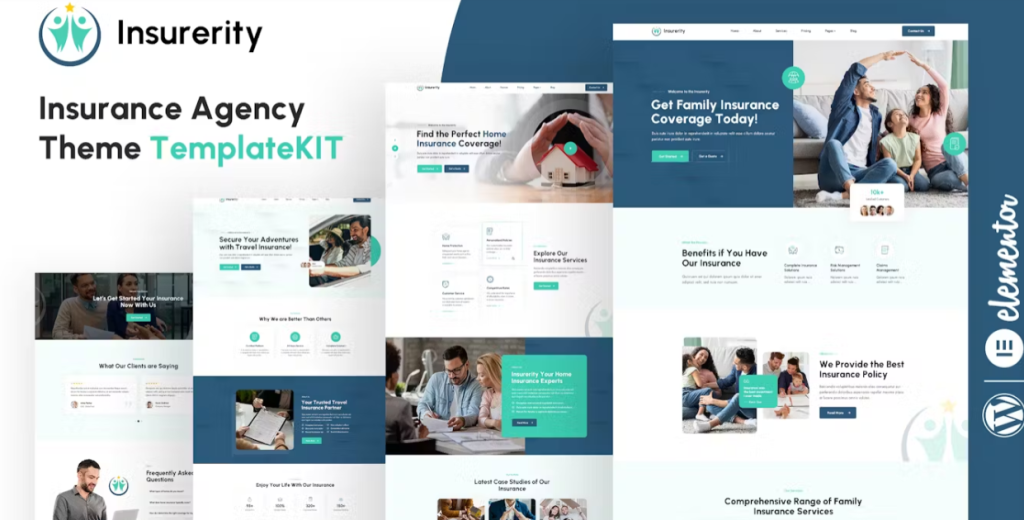 Insurerity – Insurance Agency Elementor Template