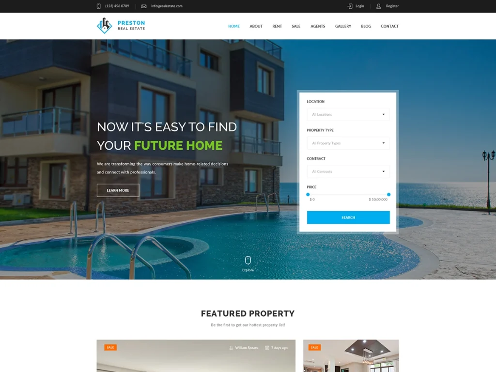 Preston – Real Estate WordPress Theme