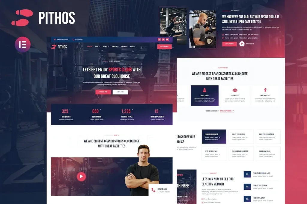 Pithos – Fitness Center & Cloubhouse Elementor Template