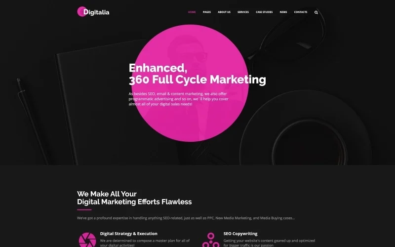 Digitalia – Digital Agency WordPress theme WordPress Theme