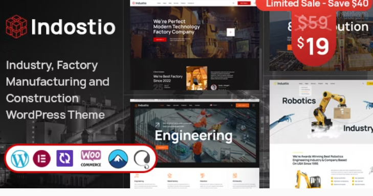 Indostio – Factory and Manufacturing WordPress Theme