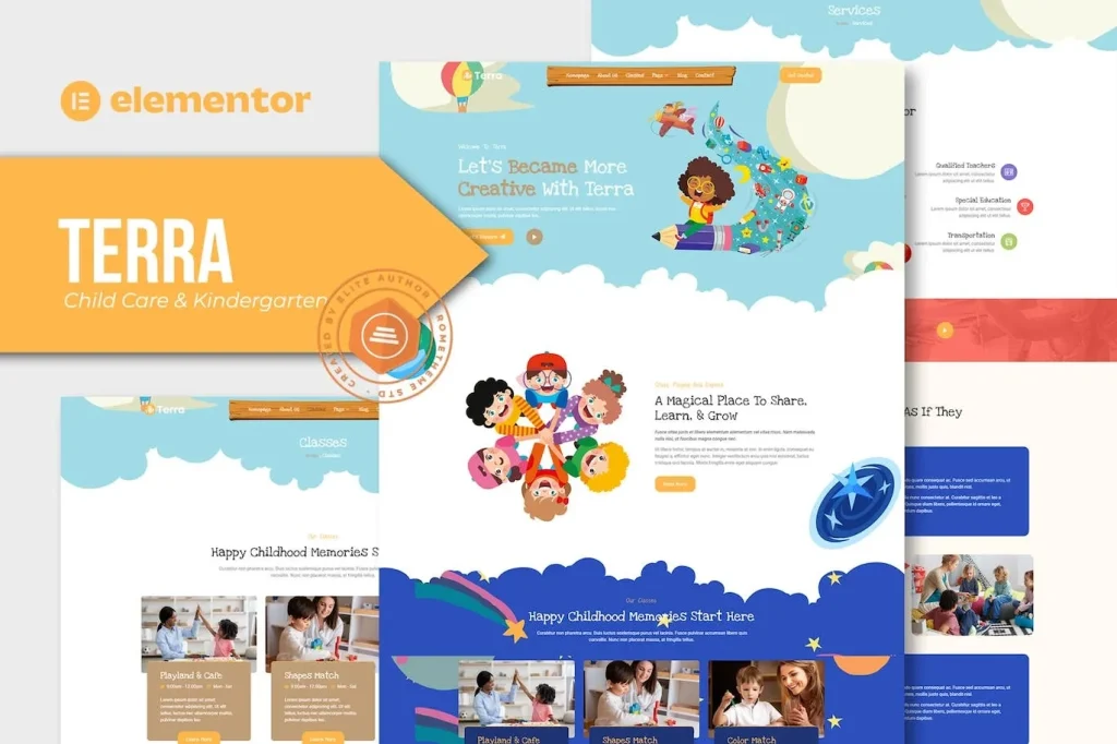 Terra – Child Care & Kindergarten Elementor Template