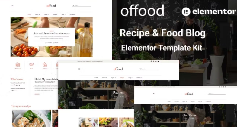 Offood – Recipe & Food Blog Elementor Template