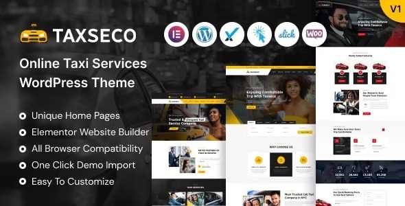 Taxseco – Online Taxi Service WordPress Theme | Business