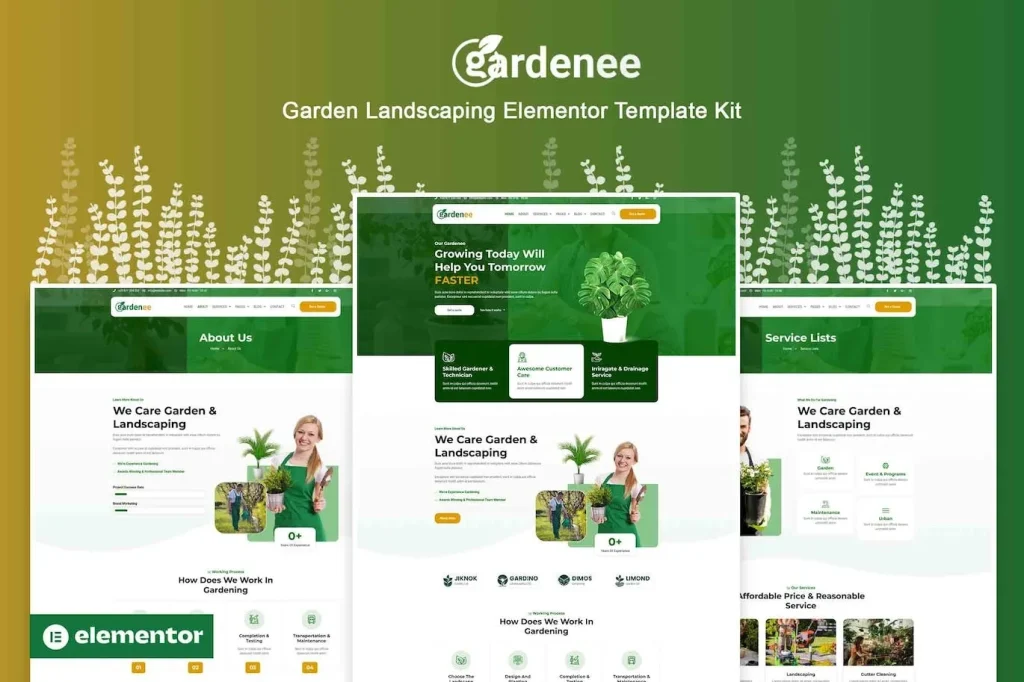 Gardenee – Landscaping & Garden Care Elementor Pro Template