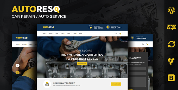 Autoresq – Car Repair WordPress Theme