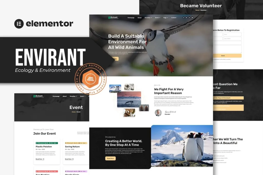 Envirant – Ecology and Environment Elementor Pro Template