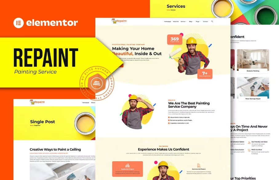 Repaint – Painting Company Service Elementor Template