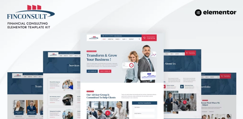 Finconsult – Financial Consulting Elementor Template