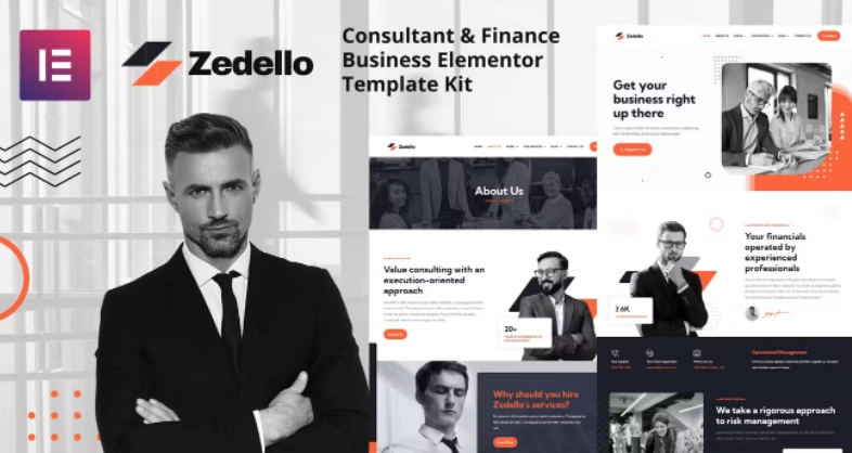 Zedello – Consultant & Finance Business Elementor Template