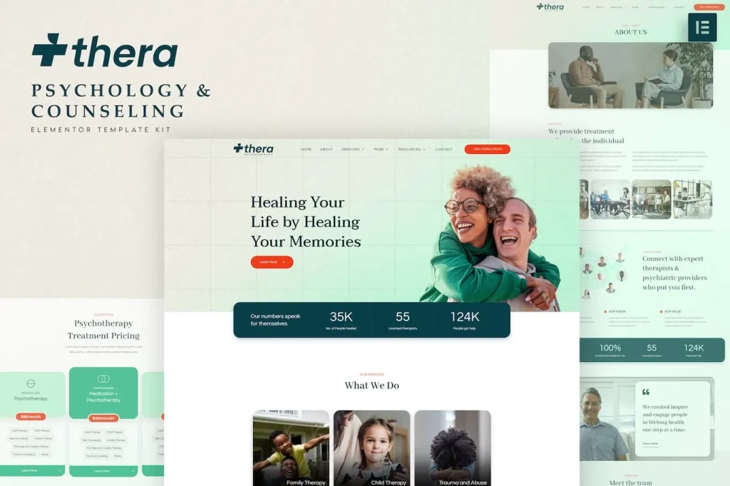 Thera – Psychology & Counseling Elementor Template